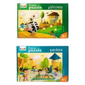Eolo ELO00205 Parkta ve Çiftlikte 2'li Puzzle