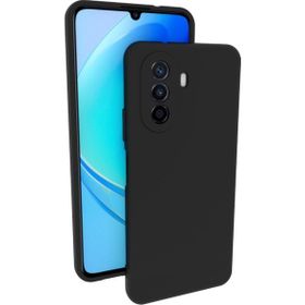 Eonaks Huawei Nova Y70 Kamera Korumalı Silikon Rubber Arka Kapak Siyah Kılıf