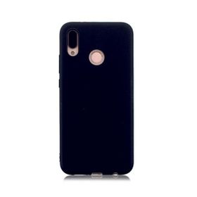Eonaks Huawei P Smart 2019 Kamera Korumalı Silikon Rubber Arka Kapak Siyah Kılıf