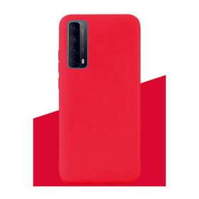 Eonaks Huawei P Smart 2021 Kamera Korumalı Silikon Rubber Arka Kapak Kırmızı Kılıf