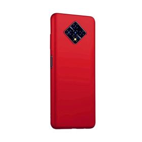 Eonaks Infinix Zero 8 Kamera Korumalı Silikon Rubber Arka Kapak Kırmızı Kılıf