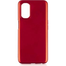 Eonaks Oppo A16 Kamera Korumalı Silikon Rubber Arka Kapak Kırmızı Kılıf
