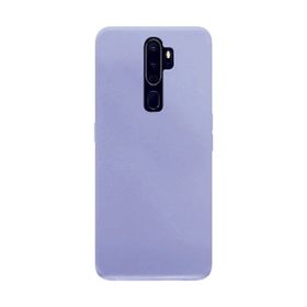 Eonaks Oppo A5 2020 Kamera Korumalı Silikon Rubber Arka Kapak Lila Kılıf