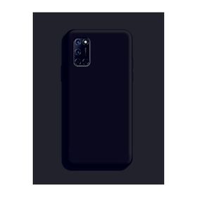 Eonaks Oppo A52 Kamera Korumalı Silikon Rubber Arka Kapak Siyah Kılıf
