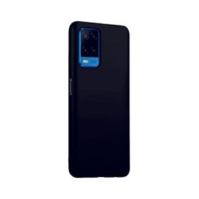 Eonaks Oppo A54 4G Kamera Korumalı Silikon Rubber Arka Kapak Siyah Kılıf