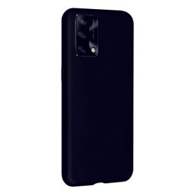 Eonaks Oppo A74 Kamera Korumalı Silikon Rubber Arka Kapak Siyah Kılıf