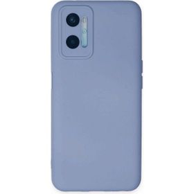 Eonaks Oppo A96 Kamera Korumalı Silikon Rubber Arka Kapak Lila Kılıf