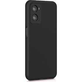 Eonaks Oppo A96 Kamera Korumalı Silikon Rubber Arka Kapak Siyah Kılıf
