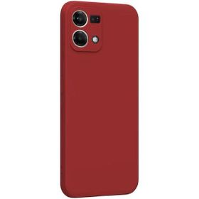Eonaks Oppo Reno 7 Kamera Korumalı Silikon Rubber Arka Kapak Kırmızı Kılıf
