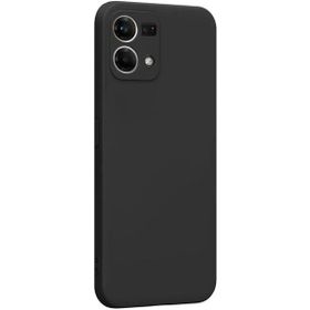 Eonaks Oppo Reno 7 Kamera Korumalı Silikon Rubber Arka Kapak Siyah Kılıf