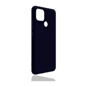 Eonaks Realme C25 Kamera Korumalı Silikon Rubber Arka Kapak Siyah Kılıf