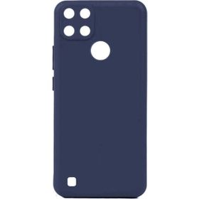 Eonaks Realme C25Y Kamera Korumalı Silikon Rubber Arka Kapak Lacivert Kılıf