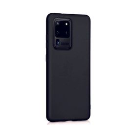 Eonaks Samsung Galaxy S20 Ultra Kamera Korumalı Silikon Rubber Arka Kapak Siyah Kılıf