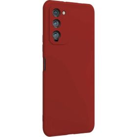 Eonaks Tecno Camon 18 Kamera Korumalı Silikon Rubber Arka Kapak Kırmızı Kılıf