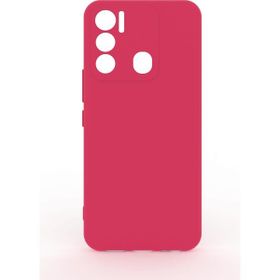 Eonaks Tecno Pova Neo Kamera Korumalı Silikon Rubber Arka Kapak Kırmızı Kılıf