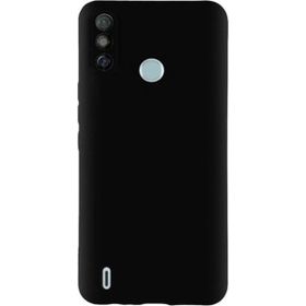 Eonaks Tecno Spark 6 Go Kamera Korumalı Silikon Rubber Arka Kapak Siyah Kılıf
