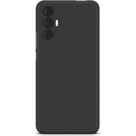 Eonaks Tecno Spark 8 Pro Kamera Korumalı Siyah Silikon Rubber Arka Kapak Kılıf