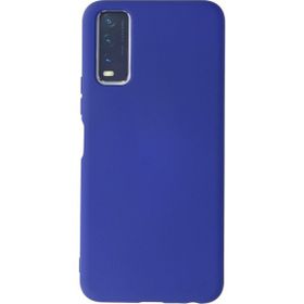 Eonaks Vivo Y11S Kamera Korumalı Silikon Rubber Arka Kapak Lacivert Kılıf