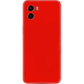 Eonaks Vivo Y15S Kamera Korumalı Silikon Rubber Arka Kapak Kırmızı Kılıf