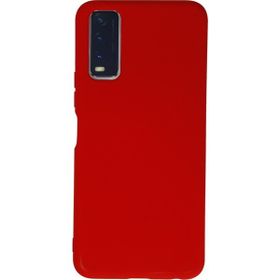 Eonaks Vivo Y20S Kamera Korumalı Silikon Rubber Arka Kapak Kırmızı Kılıf