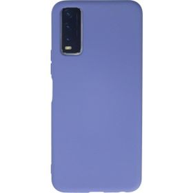 Eonaks Vivo Y20S Kamera Korumalı Silikon Rubber Arka Kapak Lila Kılıf