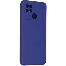 Eonaks Xiaomi Redmi 10C Kamera Korumalı Silikon Rubber Arka Kapak Lacivert Kılıf