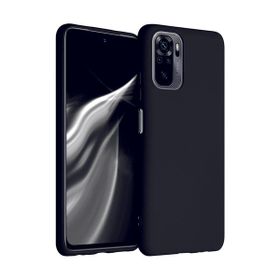 Eonaks Xiaomi Redmi Note 10S Kamera Korumalı Silikon Rubber Arka Kapak Siyah Kılıf