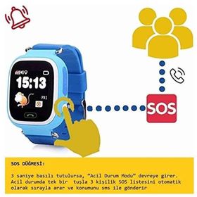 Eos TD-07S Mavi Çocuk Akıllı Saat