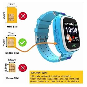 Eos TD-07S Mavi Çocuk Akıllı Saat