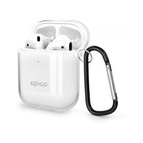 Epico AirPods 1/2 Beyaz Şeffaf Kılıf
