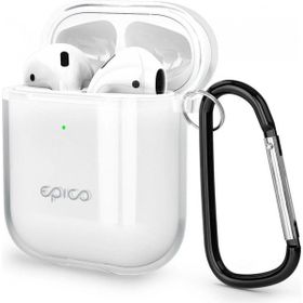 Epico AirPods 1/2 Beyaz Şeffaf Kılıf