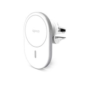 Epico Ellipse Gümüş MagSafe Uyumlu Kablosuz Araç Şarjı