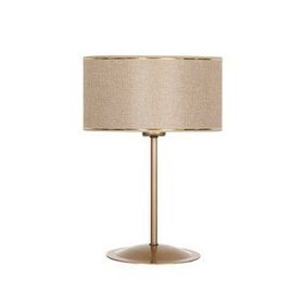 Epifanio ABJ-EC01 Gold Hasır Kahve Eskitme Mat Gold Metal Abajur