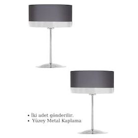 Epifanio TWO-005 Silver Krom Kaplama Metal Abajur