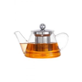 Epinox 250 ml Cam Süzgeç ve Kapaklı Mini Demlik
