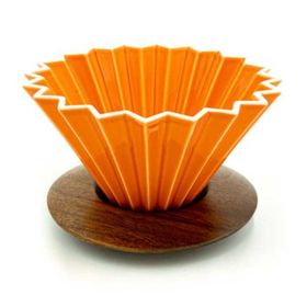 Epinox Ahşap Standlı Turuncu Dripper
