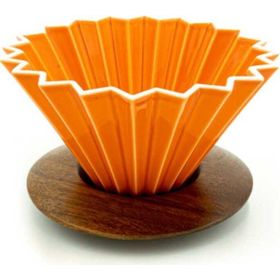 Epinox Ahşap Standlı Turuncu Dripper