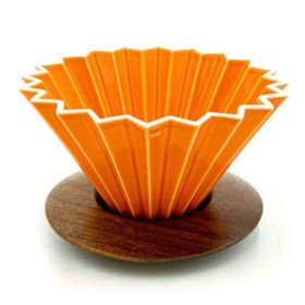 Epinox Ahşap Standlı Turuncu Dripper