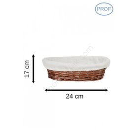 epinox Hasır Bezli Oval Ekmek Sepeti