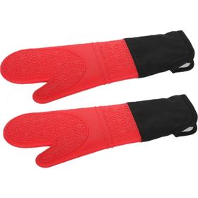 Epinox Ikili Kırmızı Silikon Mutfak Eldiveni - Yanmaz Eldiven 41.5 cm