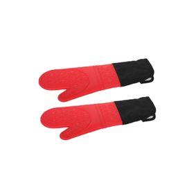 Epinox Ikili Kırmızı Silikon Mutfak Eldiveni - Yanmaz Eldiven 41.5 cm