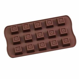 Epinox KRS-20 Kare 20.8x10.4x1.8 cm Silikon Çikolata Kalıbı