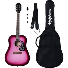 Epiphone Starling Hot Pink Pearl Akustik Gitar Başlangıç Paketi