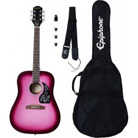 Epiphone Starling Hot Pink Pearl Akustik Gitar Başlangıç Paketi