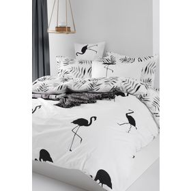 Eponj Home %100 Doğal Pamuk Hope Siyah Çift Kişilik Nevresim Takımı