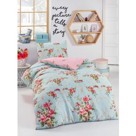 Eponj Home 140x220 cm Alanur Mint Tek Kişilik Junior Nevresim Seti