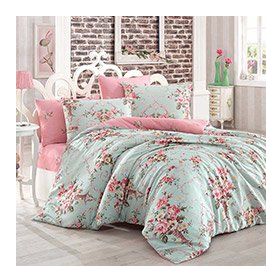 Eponj Home 140x220 cm Alanur Mint Tek Kişilik Junior Nevresim Seti