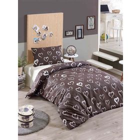Eponj Home Amaour Kahverengi Tek Kişilik Nevresim Takımı