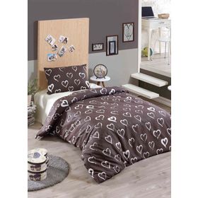 Eponj Home Amaour Kahverengi Tek Kişilik Nevresim Takımı