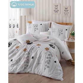 Eponj Home Atlantis Beyaz Çift Kişilik Nevresim Takımı